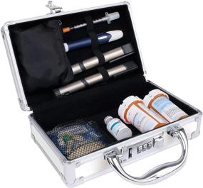 img 3 attached to 🔒 Secure and Compact White Vaultz Medicine Case with Combination Lock (VZ00344)
