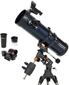 img 4 attached to 🔭 Celestron AstroMaster 130EQ Reflector Telescope - Ideal for Beginners - Enhanced Glass Optics - Adjustable Tripod Stand - Includes Astronomy Software Bundle