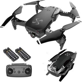 img 4 attached to 🚁 DRONE-CLONE XPERTS Drone X Pro AIR 4K Ultra HD Dual Camera FPV WiFi Quadcopter Follow Me Mode Gesture Control 2 Batteries Included (BLACK) - Enhanced for SEO