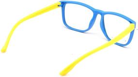 img 3 attached to JUSLINK Blue Light Glasses For Kids Girls And Boys Age 3-13 (Blue-Yellow)