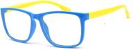 juslink blue light glasses for kids girls and boys age 3-13 (blue-yellow) logo