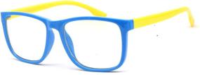 img 4 attached to JUSLINK Blue Light Glasses For Kids Girls And Boys Age 3-13 (Blue-Yellow)