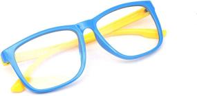 img 1 attached to JUSLINK Blue Light Glasses For Kids Girls And Boys Age 3-13 (Blue-Yellow)