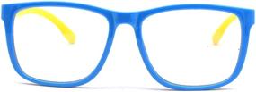 img 2 attached to JUSLINK Blue Light Glasses For Kids Girls And Boys Age 3-13 (Blue-Yellow)