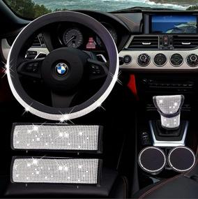 img 2 attached to 🚗 Enhance Your Driving Experience with Stylish Steering Covers and Coasters