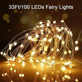 img 3 attached to Vibrant Color Changing Fairy String Lights - 33Ft 100 LED Plug-in 🌈 with Timer Remote & USB, Twinkling Fairy Lights for Bedroom Indoor Christmas Wedding Party