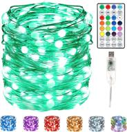 vibrant color changing fairy string lights - 33ft 100 led plug-in 🌈 with timer remote & usb, twinkling fairy lights for bedroom indoor christmas wedding party logo