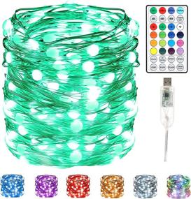 img 4 attached to Vibrant Color Changing Fairy String Lights - 33Ft 100 LED Plug-in 🌈 with Timer Remote & USB, Twinkling Fairy Lights for Bedroom Indoor Christmas Wedding Party