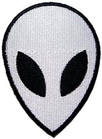 img 2 attached to 👽 Cute White Alien Embroidered Iron on Patch for Kids' Bags, Children's Jeans, and Jackets