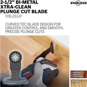 img 3 attached to ⚙️ BOSCH OSL212JF Starlock Oscillating Multi Tool Bi-Metal Extra Clean Plunge Cut Blade - 2-1/2" Width: Ultimate Precision for Detailed Cuts