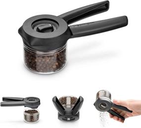 img 4 attached to 🌶️ Dreamfarm Ortwo Lite, Ergonomic One-Handed Plastic Spice Grinder with Ceramic Grinding Mechanism, Black, 2oz