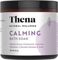 🛀 ultimate relaxation: organic calming bath therapy with manuka honey, lavender essential oil, and dead sea salt for deep hydration and natural calendula healing logo