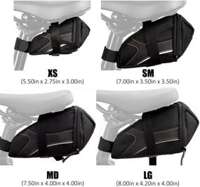 img 3 attached to BV Bicycle Y-Series Strap-On Bike Saddle Bag/Bicycle Seat Pack Bag, Cycling Wedge with Multiple Size Choices