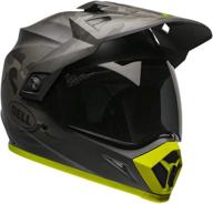 🏍️ bell mx-9 adventure mips dirt helmet: stealth camo black/hi-viz - x-large - ultimate safety and style! logo