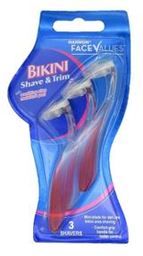 img 1 attached to 👙 Harmon Face Values Bikini Disposable Shavers Razors - 3 Count Each, 3 Packs - Total of 9 Razors (Packaging May Vary)