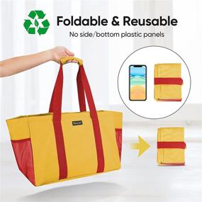 img 3 attached to 🛍️ BALEINE Soft Extra Large Utility Tote: Foldable Reusable Bag for Grocery Storage