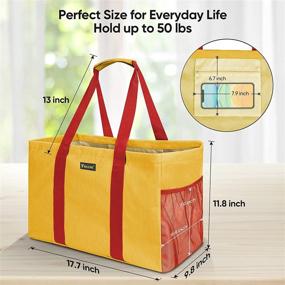 img 2 attached to 🛍️ BALEINE Soft Extra Large Utility Tote: Foldable Reusable Bag for Grocery Storage