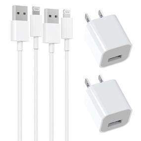 img 4 attached to DESOFICON Apple MFi Certified iPhone Charger Bundle with Lightning to USB Fast Charging Cable & USB Wall Quick Charge Plug - Compatible with iPhone 12/11/XS/XR/X 8 7/iPad/AirPods - 2Pack 6FT
