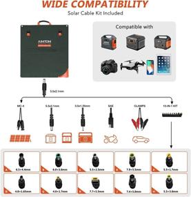 img 2 attached to 🌞 AIMTOM 100W Foldable Solar Panel: High Efficiency for Camping, RVs, Travel, Outdoors – Fast Charging Power Stations for Batteries, Laptops, Generators – 18V DC, USB, MC-4 Outputs