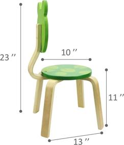img 1 attached to 🐸 Solid Hard Wood Animal Chair for Kids - 10 Inch iPlay, iLearn - Stackable Wooden Finish - Perfect for Preschool, Bedroom, Playroom, Nursery - Frog Furniture Stool for Toddlers, Children, Boys, Girls