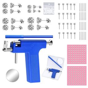 img 4 attached to Dyroubo 233PCS Ear Piercing Gun Kit: Ultimate Set for Salon & Home Use includes Hypoallergenic Needle Kit, Earrings for Nose, Navel, Lip & Ears