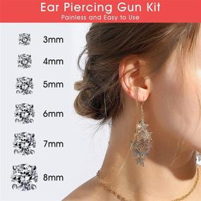 img 3 attached to Dyroubo 233PCS Ear Piercing Gun Kit: Ultimate Set for Salon & Home Use includes Hypoallergenic Needle Kit, Earrings for Nose, Navel, Lip & Ears