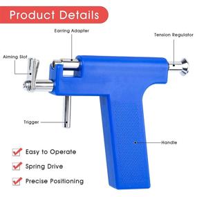 img 2 attached to Dyroubo 233PCS Ear Piercing Gun Kit: Ultimate Set for Salon & Home Use includes Hypoallergenic Needle Kit, Earrings for Nose, Navel, Lip & Ears