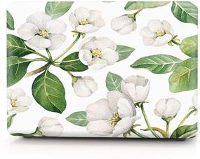img 2 attached to 🌸 HRH 2 in 1 Apple Blossom Laptop Body Shell & Keyboard Cover for MacBook Air 13' (2018 Release) with Touch ID