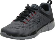 👟 skechers equalizer oxford charcoal black men's shoes: ultimate fashion sneakers logo