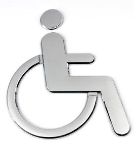 img 2 attached to Z Color Stickers Restroom Washroom Silver Wheelchair