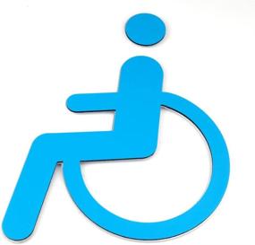 img 1 attached to Z Color Stickers Restroom Washroom Silver Wheelchair