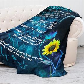 img 3 attached to 🎁 Ultra-Soft Flannel Fleece Bed Throw - Gift for Daughter from Mom on Birthday, Personalized I Love You Letter - 60x50'' Daughter Gift