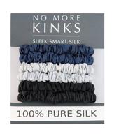 🌸 no more kinks - 100% pure mulberry silk hair ties scrunchies 6 pack logo