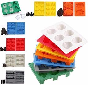 img 1 attached to 🌌 Star Wars Silicone Ice Cube Trays Set - 7 Unique Molds for Galactic Chill