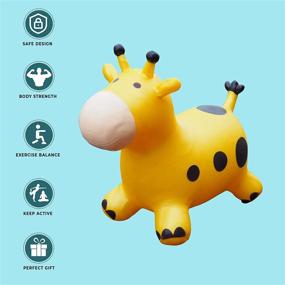 img 2 attached to 🦒 Inflatable Giraffe Jumping Outdoor Fun for Toddlers: Take Playtime to New Heights!