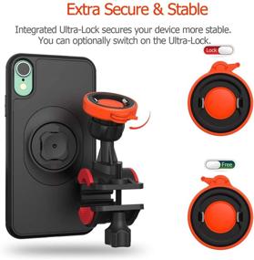 img 3 attached to 🚲 Bike Phone Mount: Shockproof iPhone XR Case with Ultra-Lock Technology - 360° Rotatable and Quick Mount Holder for Bike, MTB, Road Bicycle, and Cycling Handlebars