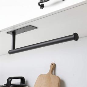 img 3 attached to 🧻 theaoo Paper Towel Holder - Under Cabinet & Wall Mounted Stainless Steel Rack, Matte Black Finish for Kitchen and Bathroom