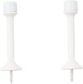 img 2 attached to 🚪 3 Inch Rigid Door Stops in White, 2 Pack - National Hardware N248-419 V236