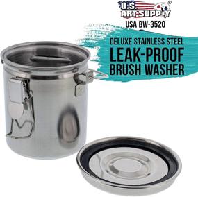 img 3 attached to 🖌️ US Art Supply Leak-Proof Deluxe Brush Washer - Premium Stainless Steel Option