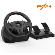 🎮 enhanced pxn v900 gaming steering wheel - 270/900° rotation pc racing wheels with linear pedals, joystick & pedals for xbox series x,s, ps3, ps4, xbox one, pc, nintendo switch, android tv - ideal christmas gifts logo