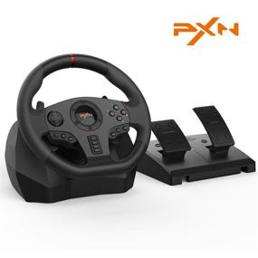 img 4 attached to 🎮 Enhanced PXN V900 Gaming Steering Wheel - 270/900° Rotation PC Racing Wheels with Linear Pedals, Joystick & Pedals for Xbox Series X,S, PS3, PS4, Xbox One, PC, Nintendo Switch, Android TV - Ideal Christmas Gifts