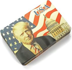 img 1 attached to 🔥 Gold-Plated Patriotic Playing Cards by Donald Trump - Waterproof Foil Deck with Multi-Functional Use for Magic, Poker, and More - Ideal Merchandise for Republicans and Re-election Gifts