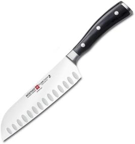 img 3 attached to 🔪 Wusthof Classic IKON Hollow Edge Santoku Knife - 5-Inch, Black Stainless Steel