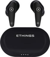 🎧 premium sound wireless charging earbud headphones with heavy duty design in black logo