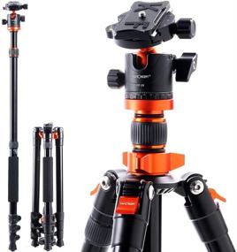 img 4 attached to 📷 K&F Concept SA254M1: Lightweight DSLR Camera Tripod with Aluminum Detachable Monopod - Perfect for Travel & Work