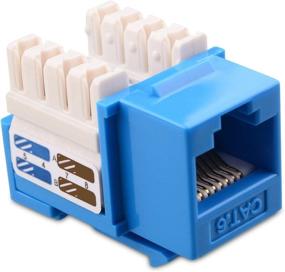 img 2 attached to Cable Matters UL Listed 25-Pack RJ45 Keystone Jack in Blue: High-Quality Connectivity with Convenient Keystone Punch-Down Stand