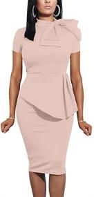 img 3 attached to 👗 Lagshian Women's Clothing: Peplum Bodycon Sleeve Fashion Suiting & Blazers