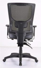 img 1 attached to Premium Comfort with Lorell Mid/High-Back Padded Leather Chair Seat, Black