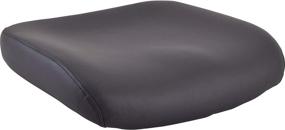 img 4 attached to Premium Comfort with Lorell Mid/High-Back Padded Leather Chair Seat, Black