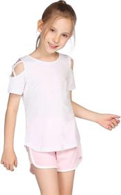 img 1 attached to 💃 Stylish 'Greatchy' Girls' Casual Shoulder-Sleeved T-Shirt - Tops, Tees & Blouses